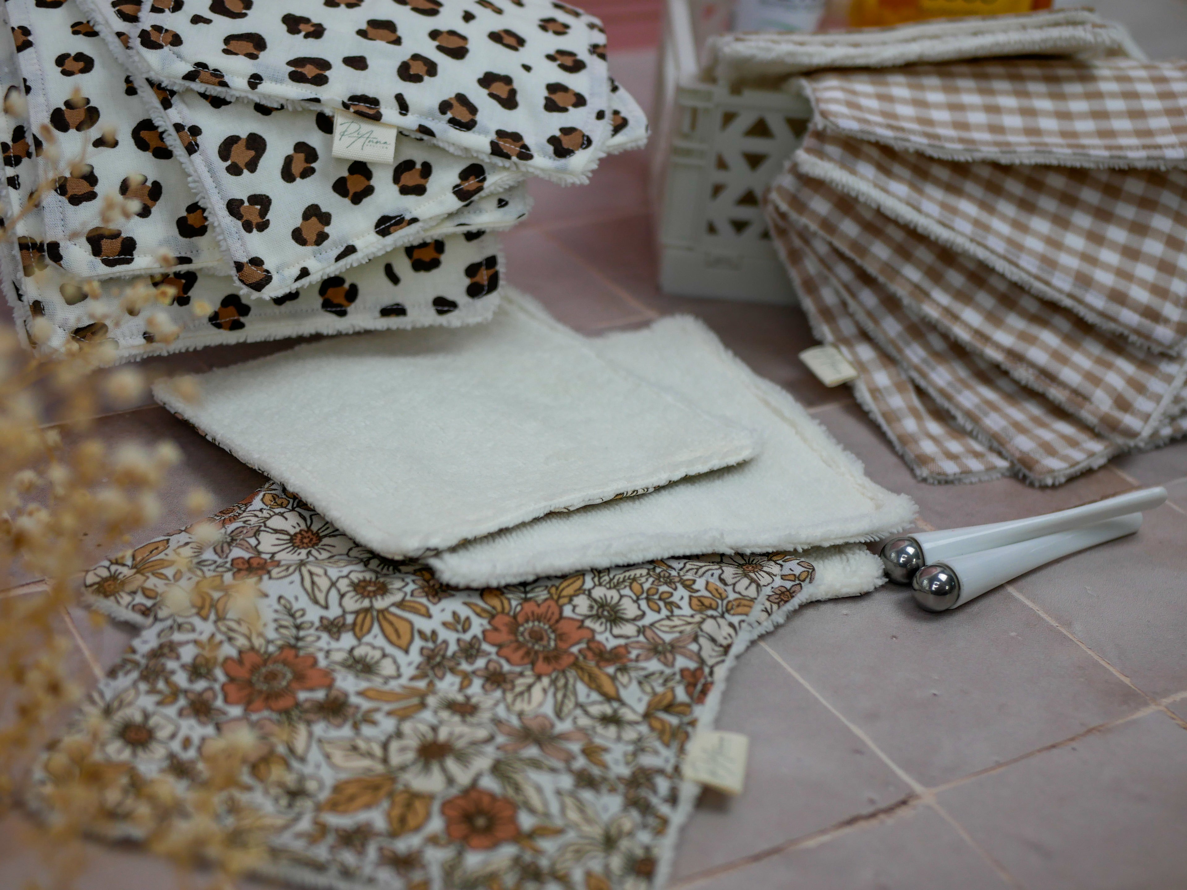 Débarbouillettes Lavables Faites Main Coton Zéro Déchet