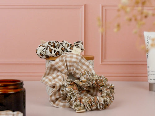 Chouchou Fait Main Artisanal Accessoire Cheveux Coton