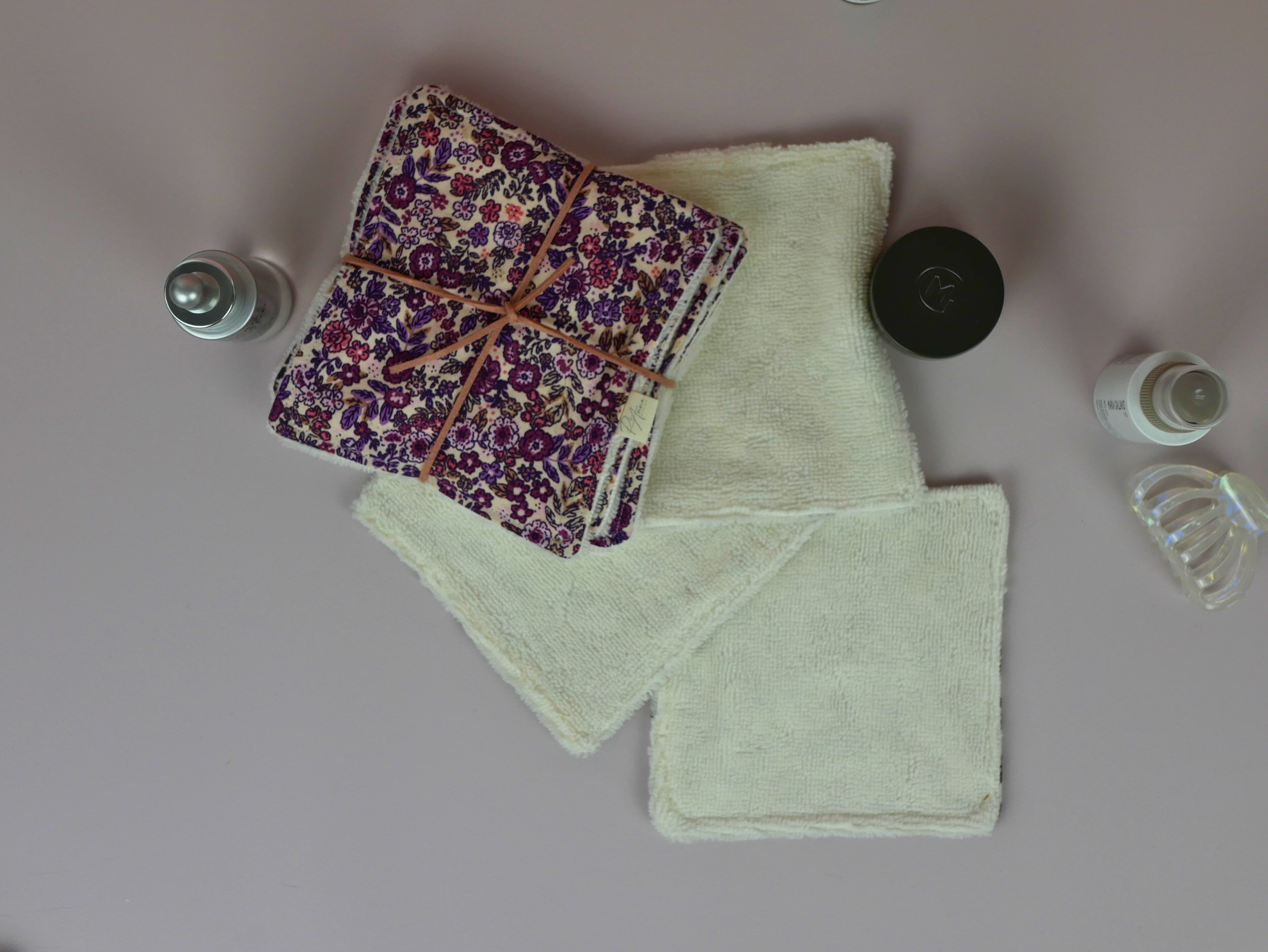 Débarbouillettes Lavables Faites Main Coton Zéro Déchet