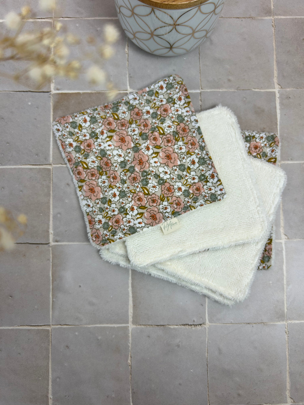 Débarbouillettes Lavables Faites Main Coton Zéro Déchet