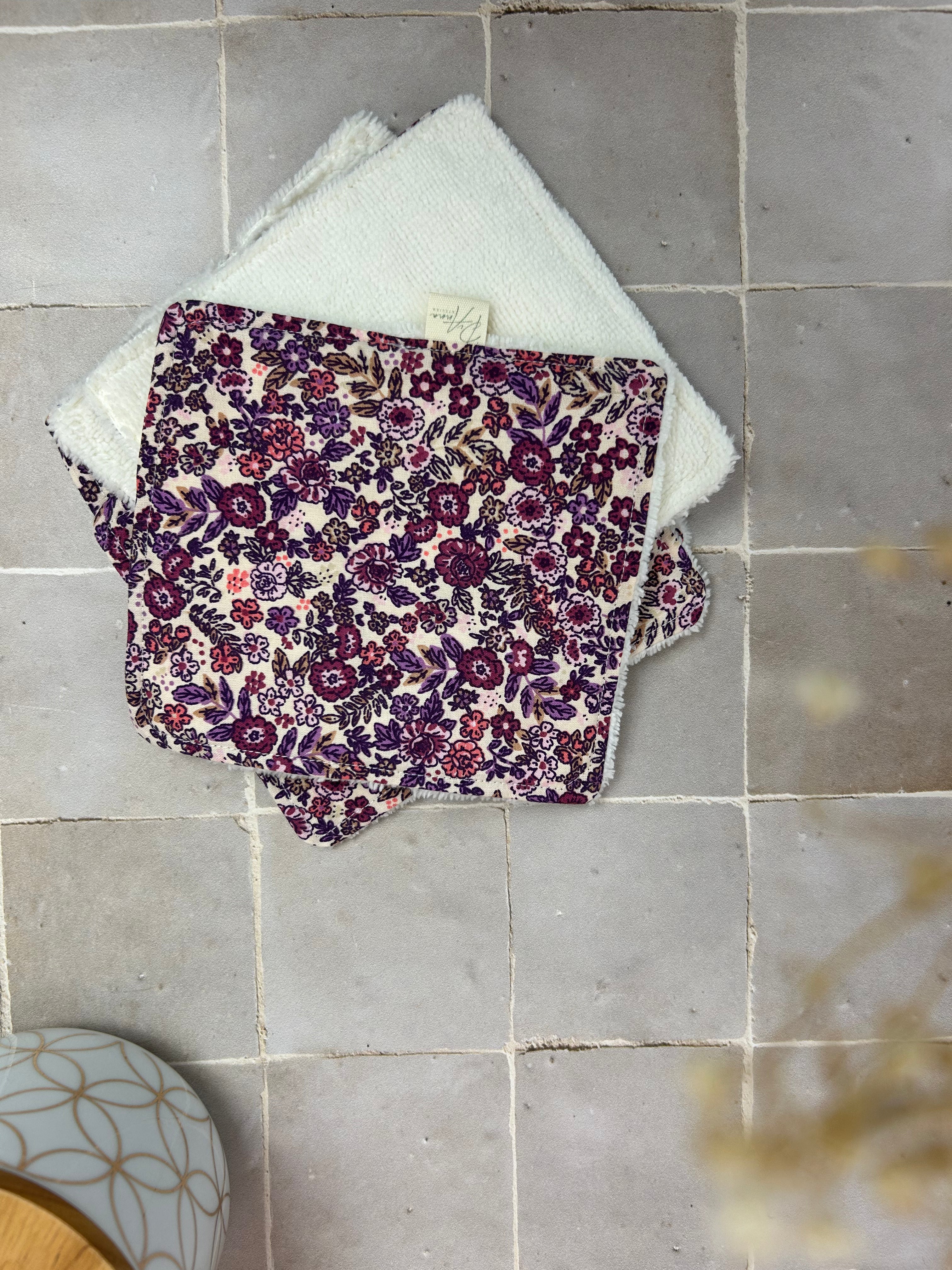 Débarbouillettes Lavables Faites Main Coton Zéro Déchet