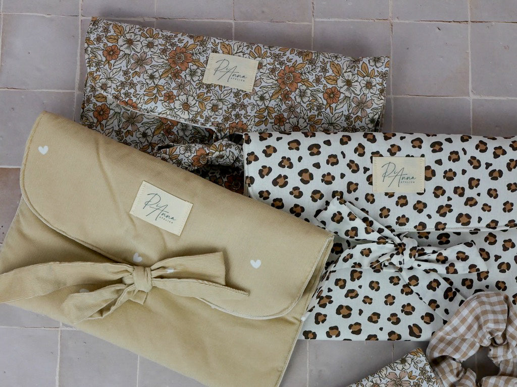 Pochettes artisanales faites main en tissu coton – Cadeau femme PiAnna Atelier